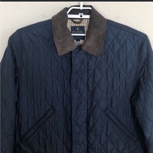 Brooks Brothers Men's Navy Quilted Coat Jacket